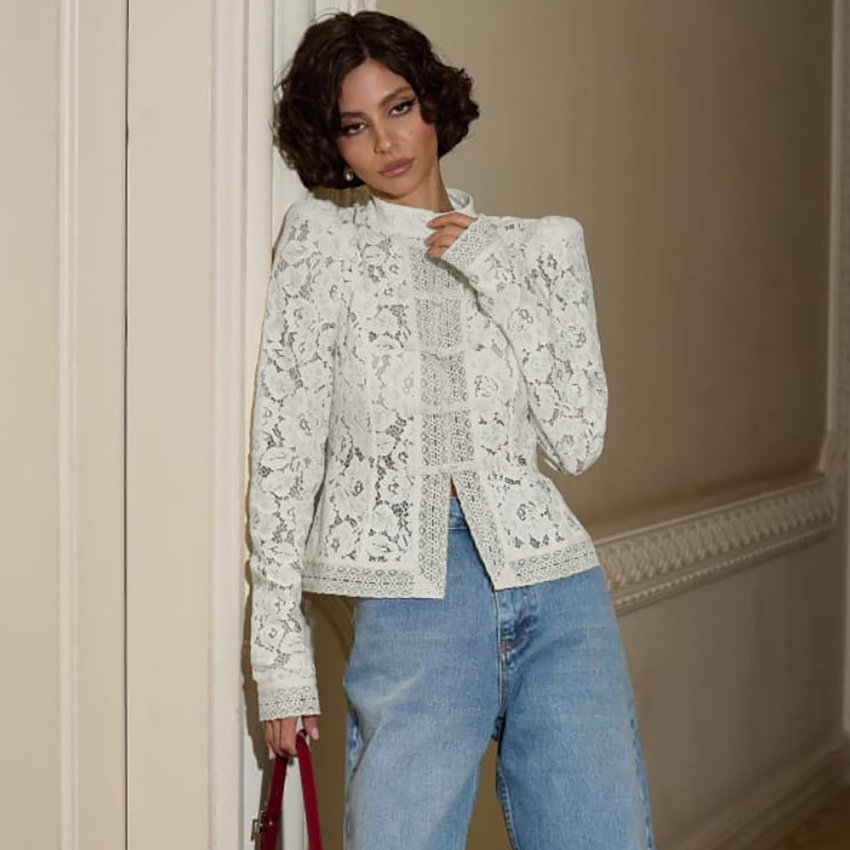Linad Elegant Embroidery Puff  - огляд і ціна Embroidery Cotton Shirt