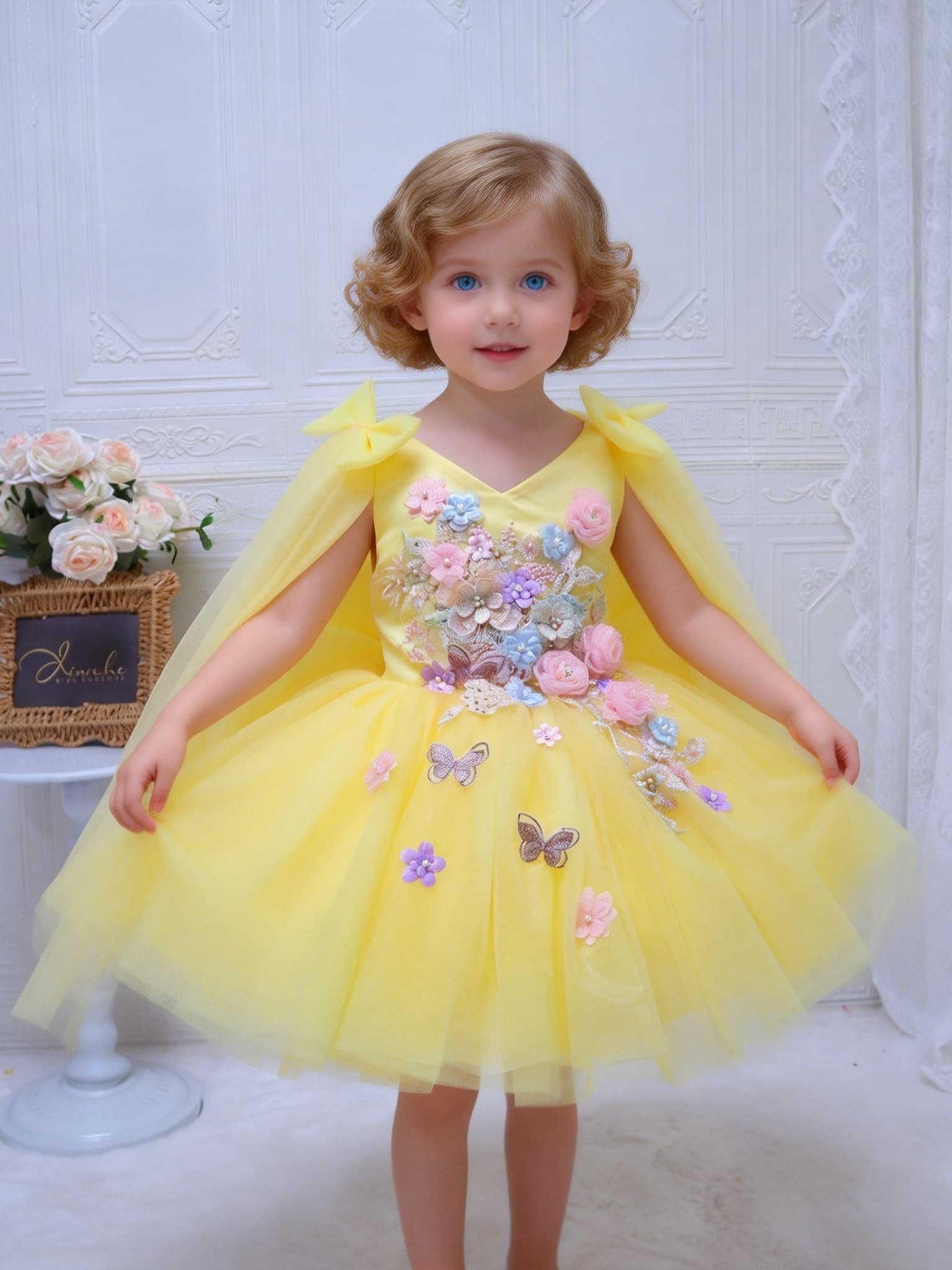 Custom Luxury Dress Women Wedd - огляд і ціна Embroidery Yellow Dress