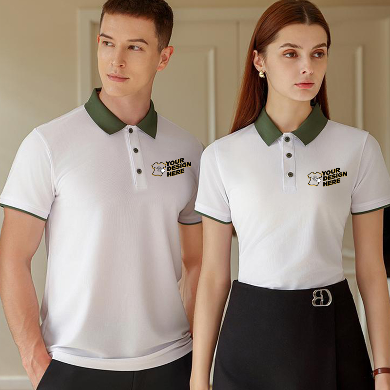 Color Block Polo Shirt - Free  - огляд і ціна Embroidery Design Logo