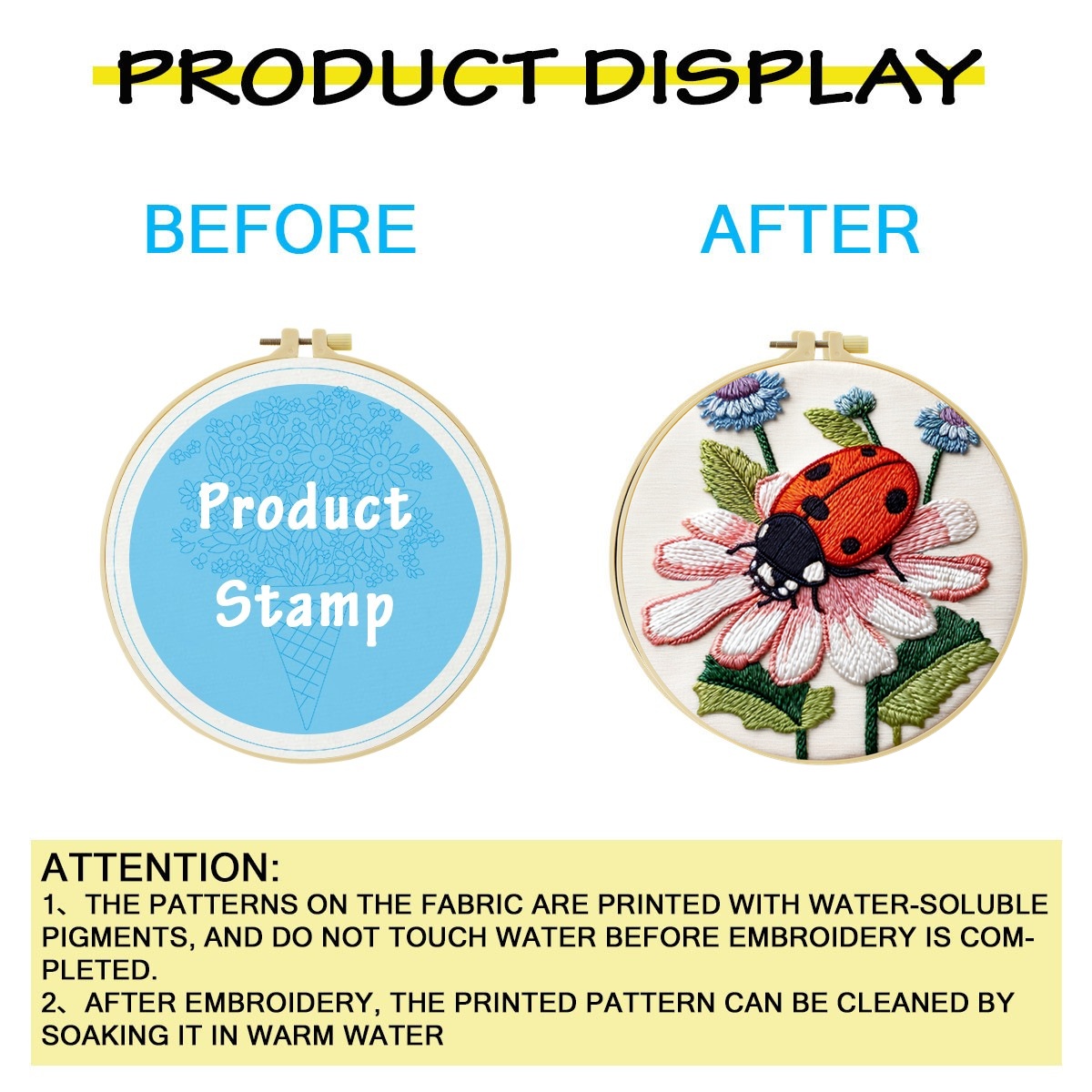 1Set Ladybug On Daisy Diy Embr - огляд і ціна Embroidery Lady Bug