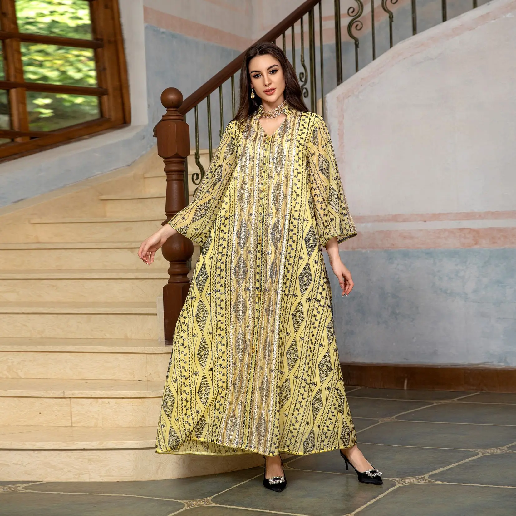 Eid Abaya Embroidery Sequin Me - огляд і ціна Embroidery Kebaya